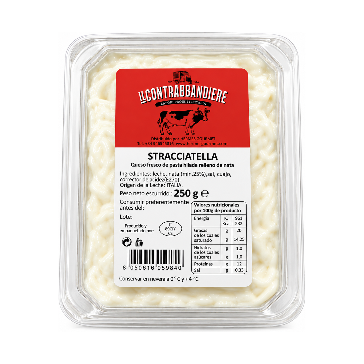 Stracciatella Il Contrabbandiere tarrina de 250 g