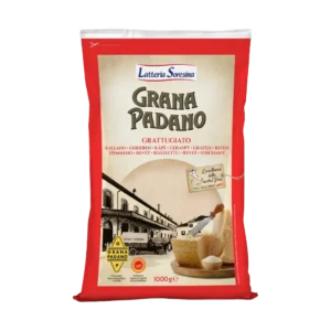 Queso Grana Padano DOP rallado Latteria Soresina en formato de 1 kg.
