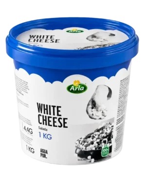 Cubos de queso blanco Arla Pro en salmuera, envase profesional de 1 kg.