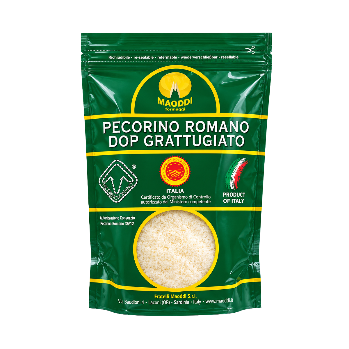 PECORINO ROMANO DOP RALLADO 0,80KG - MAODDI FORMAGGI