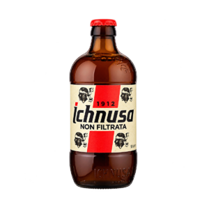 Botella de cerveza Ichnusa Non Filtrata de 33 cl