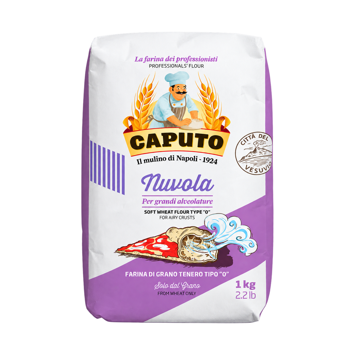Harina Nuvola Caputo tipo 0 en bolsa de 1 kg
