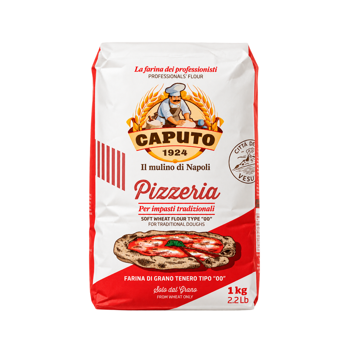 Harina Pizzería Caputo tipo 00 en formato de 1 kg