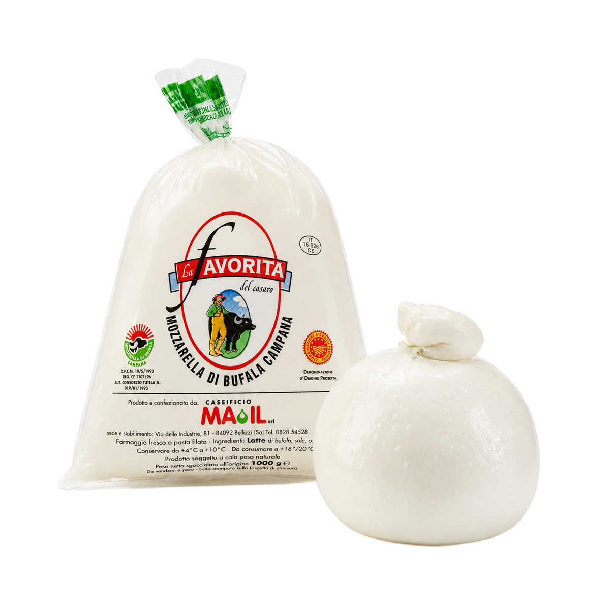 MOZZARELLA DE BUFALA ZIZZONA DE 1KG - MAIL