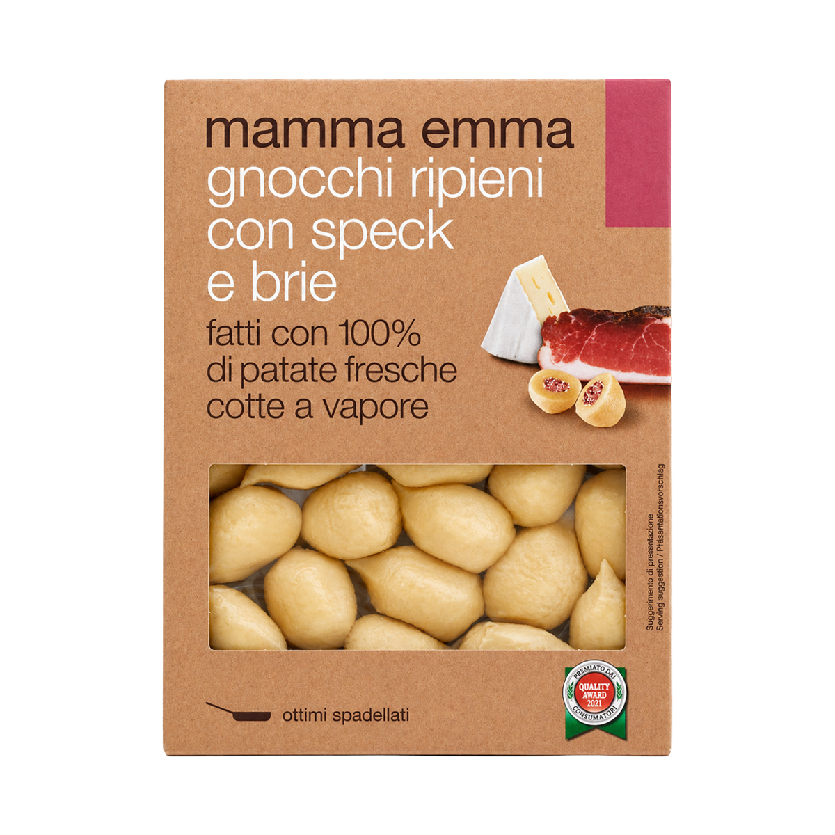 ÑOQUIS RELLENOS DE SPECK Y BRIE 350GR*6 - MAMMA EMMA