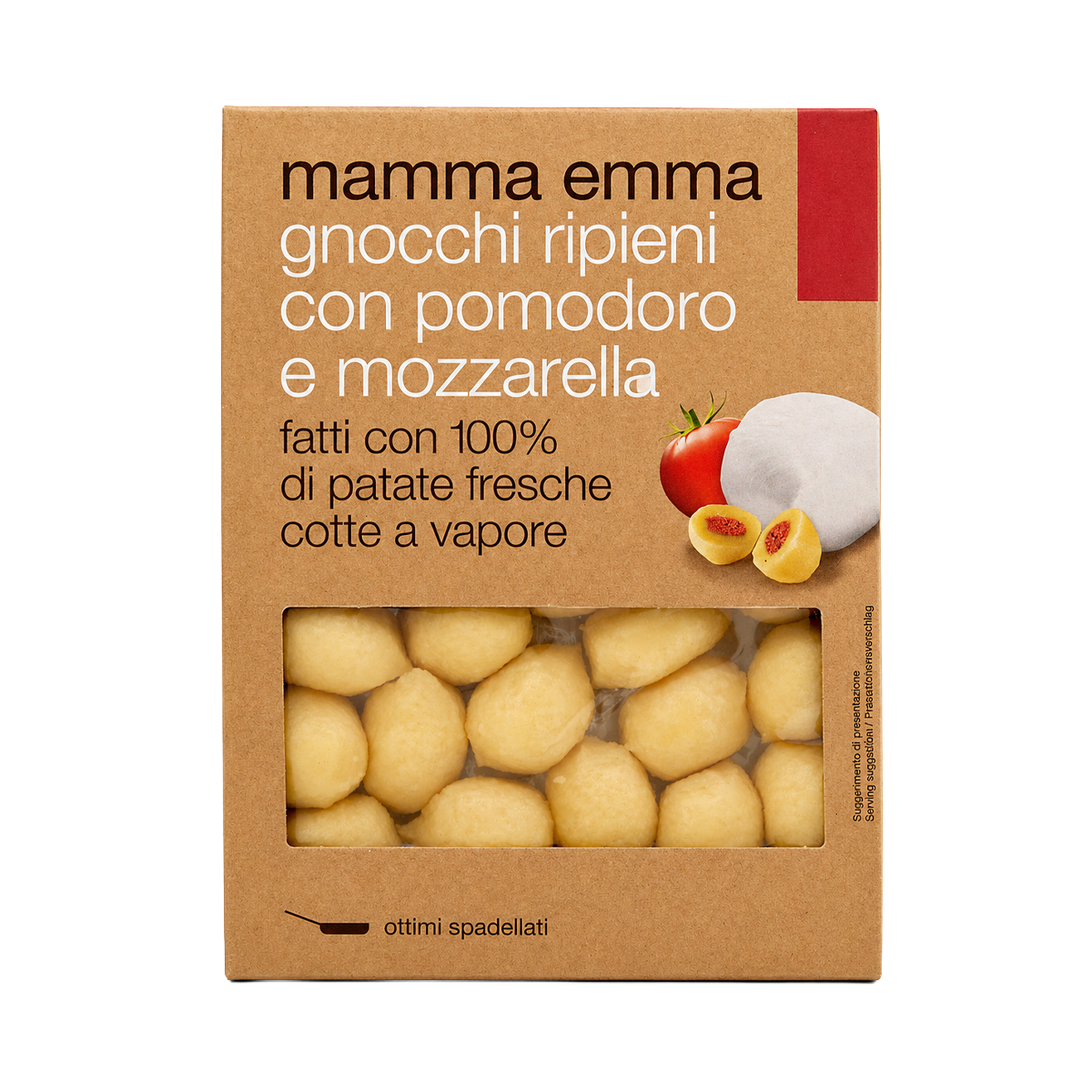 ÑOQUIS DE TOMATE Y MOZZARELLA 350 GR*6 - MAMMA EMMA