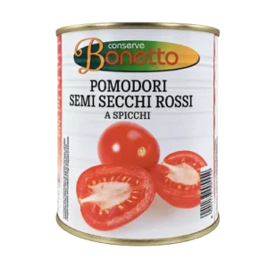 Tomate cherry rojo semiseco Bonetto en gajos, lata de 850 ml