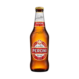Botella de cerveza Peroni Nastro Azzurro de 33 cl