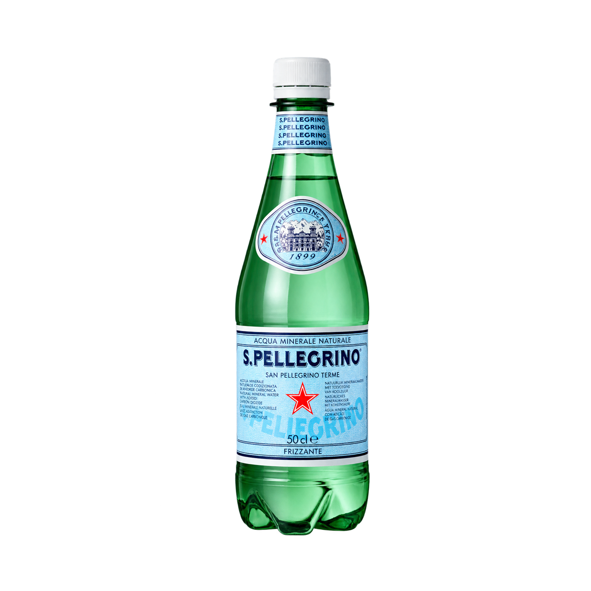 Botella PET de agua mineral natural S.Pellegrino de 500 ml